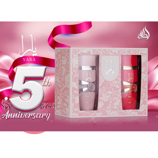 Yara 5th Anniversary Edition Gift Set Lattafa (100ml EDP + 100ml EDP)